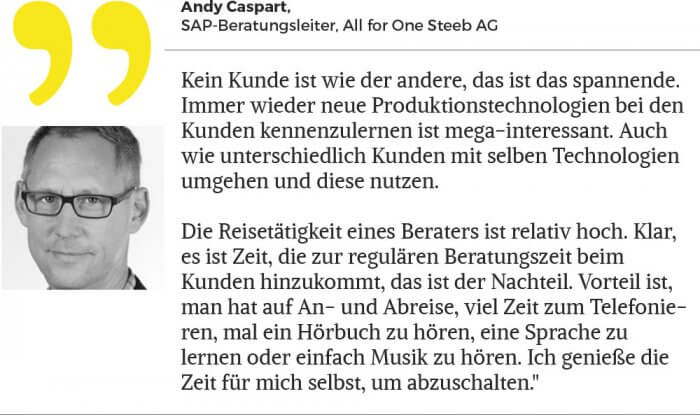 Andy Caspart, SAP-Beratungsleiter, All for One Steeb AG.